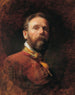 Självporträtt (konflikt av fall) - Friedrich von Amerling — vy av konstverket
