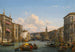 Vy över Grand Canal mot Rialto-bron, Venedig - Friedrich von Nerly — vy av konstverket