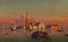 Île et église San Giorgio Maggiore Venise - Friedrich von Nerly — vy av konstverket
