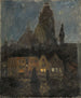 Kväll i Dieppe - Frits Thaulow — vy av konstverket