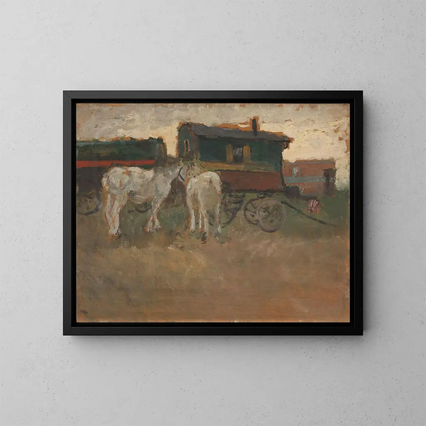 Bretagne - Frits Thaulow — inramlat konstverk på väggen