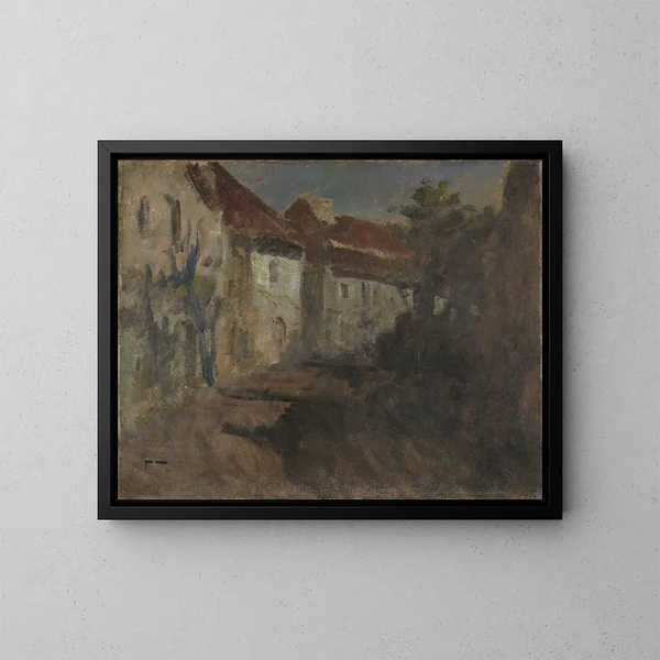månsken i Dieppe - Frits Thaulow — inramlat konstverk på väggen