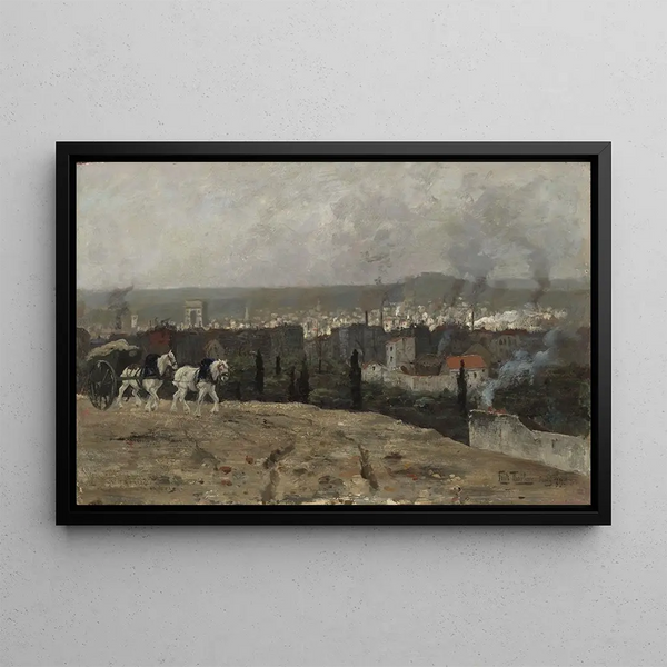 Vue parisienne - Frits Thaulow — inramlat konstverk på väggen