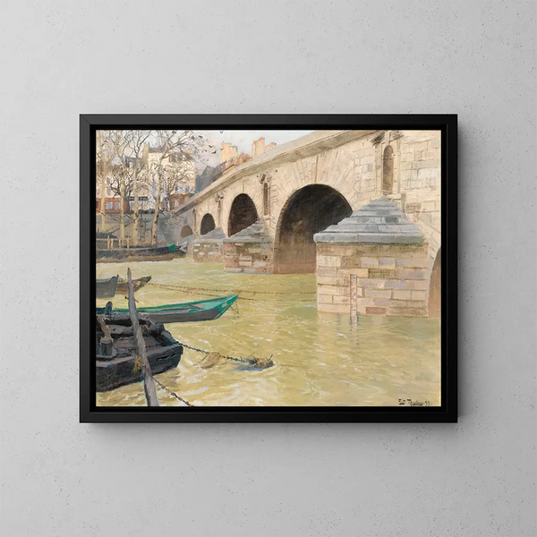 Le pont Marie à Paris - Frits Thaulow — inramlat konstverk på väggen