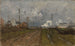 Le train arrive - Frits Thaulow — vy av konstverket