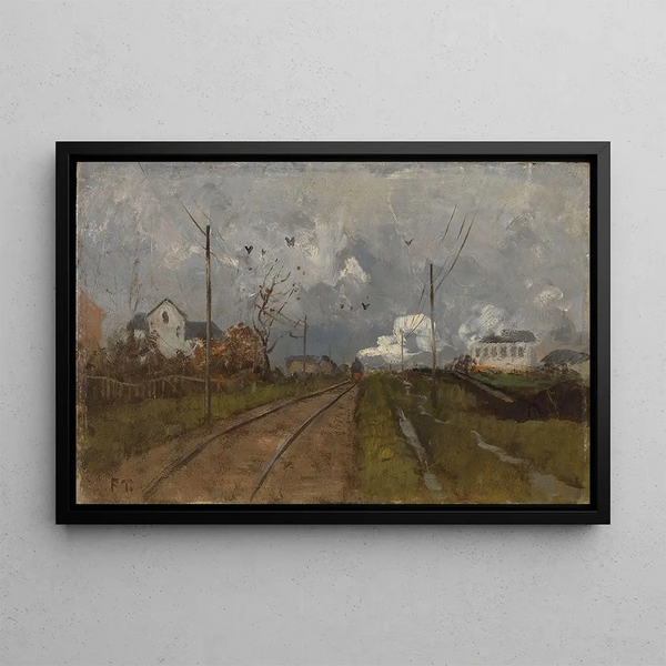 Frits Thaulow - The Train is arriving.webp