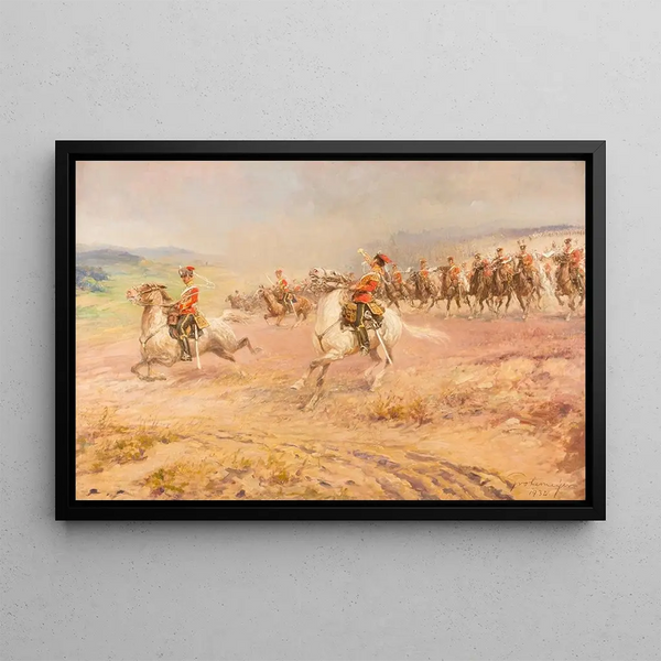Fritz Grotemeyer - Attack of the Prussian LeibGardeHusaren regiment.webp