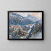 Vue de Bad Gastein et de la cascade - Fritz Lach — inramlat konstverk på väggen