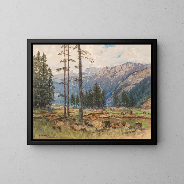 Vue du mont Hochschwab - Fritz Lach — inramlat konstverk på väggen