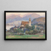 Vue de Spitz dans la vallée de la Wachau - Fritz Lach — inramlat konstverk på väggen