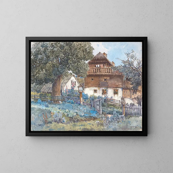 Le Lindenhof à Allerheiligen dans le Mühlkreis - Fritz Lach — inramlat konstverk på väggen