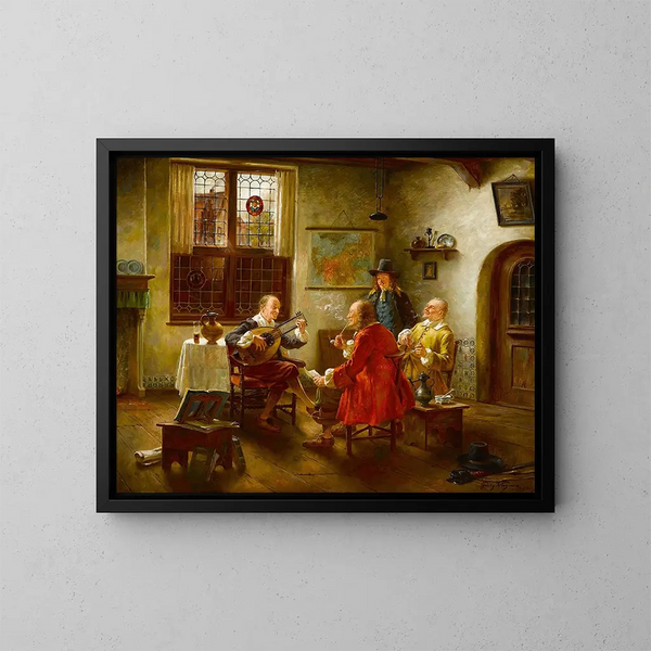La leçon de musique - Fritz Wagner — inramlat konstverk på väggen