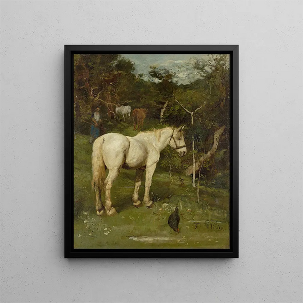 Fritz von Uhde - A white horse.webp