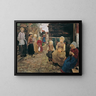Fritz von Uhde - Children of fishermen in Zandvoort.webp