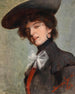 Dame au chapeau - G. Somogyi — vy av konstverket