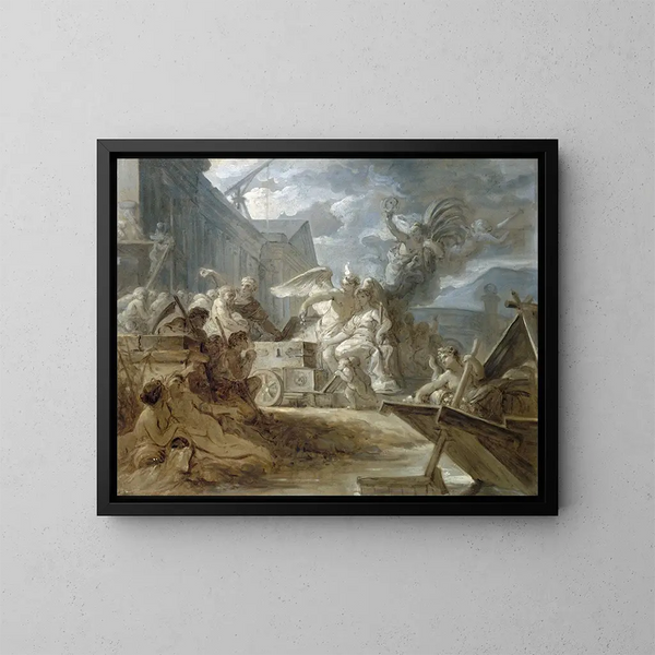 Allégorie de la ville de Paris - Gabriel-François Doyen — inramlat konstverk på väggen