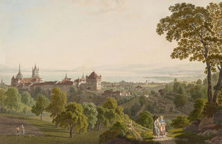 Gabriel Lory the Younger - Vue de Lausanne et de lextrmit occidentale du lac de Genve.webp