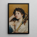 Tête de femme songeuse - Gabriel von Max — inramlat konstverk på väggen