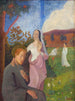 den dekorativa målningen La Vision de Saint François avec les Trois Vierges Blanches av Gad Frederik Clement — vy av konstverket