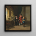 Garrick med Burton och Palmer i L'Alchimiste - Johan Joseph Zoffany — inramlat konstverk på väggen