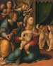 La Vierge à l'Enfant avec Joseph et les anges - Gaspare Sacchi — vy av konstverket
