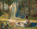 La révélation de Brynhild découvrant Sieglind et Sigmund - Gaston Bussière — vy av konstverket