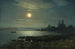 Lever de lune sur le lac - Gavril Pavlovich Kondratenko — vy av konstverket