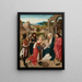 L'Adoration des Mages - Geertgen tot Sint Jans — inramlat konstverk på väggen