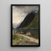 Landskapsbild av fjord - Georg Anton Rasmussen — inramlat konstverk på väggen