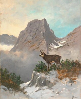 Georg Berger - A Chamois High in the Mountains.webp