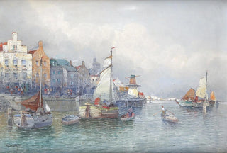 Georg Fischhof - Hollndische Hafenszene.webp