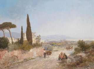 Georg Fischhof - Landschaft mit Blick auf Florenz.webp
