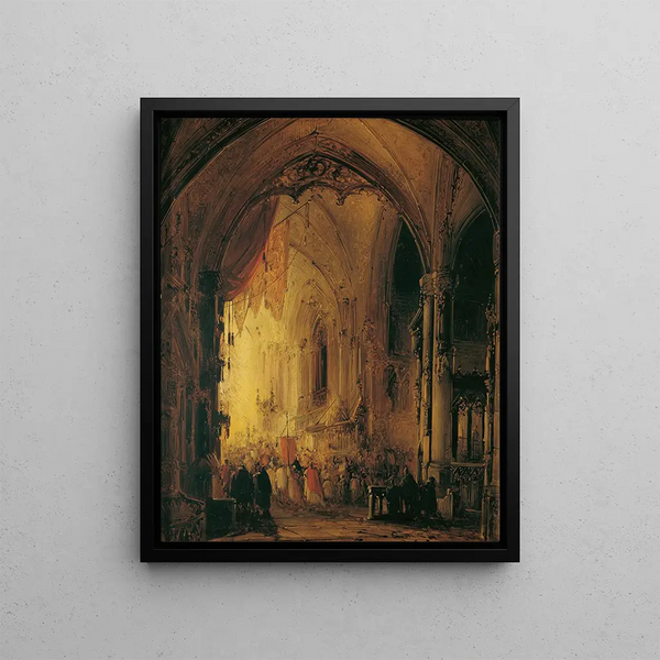 Georg Gillis van Haanen - Prozession in einer Kathedrale.webp