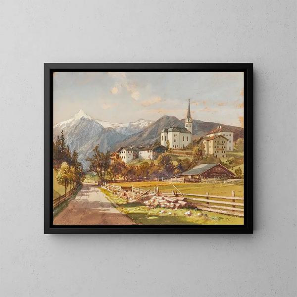 Vue de Kaprun - Georg Janny — inramlat konstverk på väggen