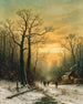 Rencontre sur le chemin du retour en hiver - Georg Schmitz — vy av konstverket