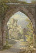 Arc gothique avec vue sur un château - Georg von Krieg — vy av konstverket