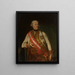 porträttet av greve Andreas Hadik von Futak 1710-1790 med Militärordens stjärna av Maria Theresia på bröstet - Georg Weikert — inramlat konstverk på väggen