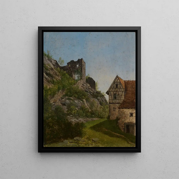 Georg Wilhelm Issel - Ruine mit Haus.webp