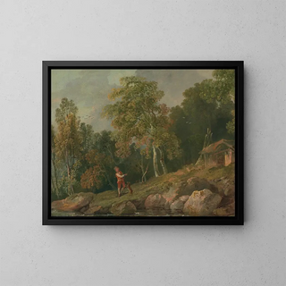 George Barret - Wooded Landscape with a Boy and his Dog.webp