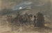 Camp à Chobham 1853 med officerare och vaktpost - George Bryant Campion — vy av konstverket