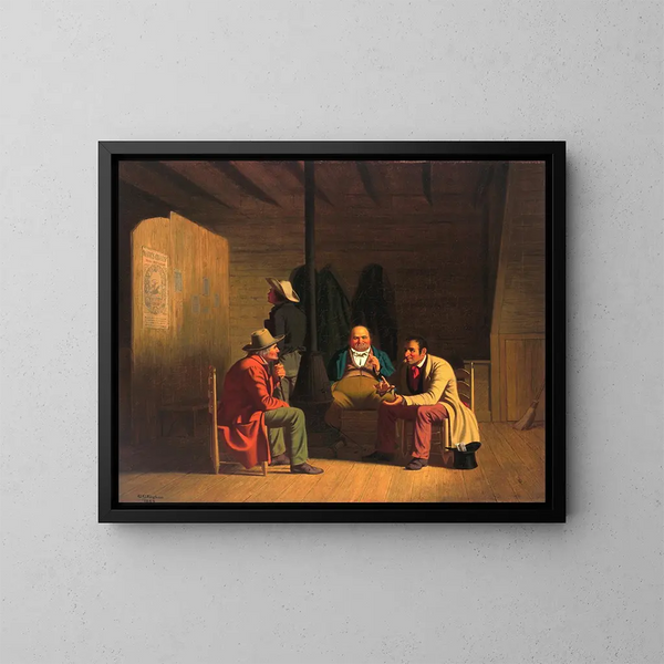 Politiker av kampanj - George Caleb Bingham — inramlat konstverk på väggen