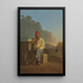 Bateliers du Mississippi - George Caleb Bingham — inramlat konstverk på väggen