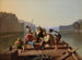 flottarna som spelar kort - George Caleb Bingham — vy av konstverket
