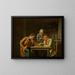 Les Joueurs de dames - George Caleb Bingham — inramlat konstverk på väggen