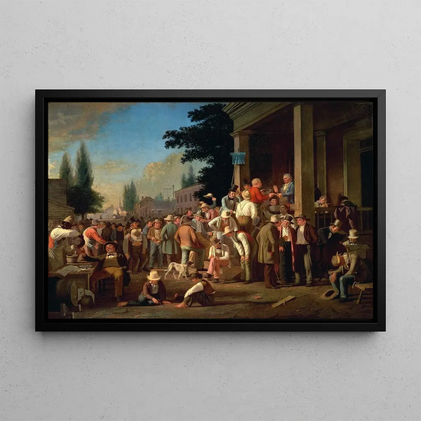 valet i länet - George Caleb Bingham — inramlat konstverk på väggen