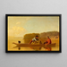 Le retour des trappeurs - George Caleb Bingham — inramlat konstverk på väggen