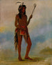Ah-NJe-Nahge Den som står på båda sidor, en framstående bollspelare - George Catlin — vy av konstverket