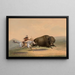 Jakt på bison nr 5 - George Catlin — inramlat konstverk på väggen