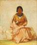 Chee-A-Ex-E-Co Fille d'un cerf sans cœur - George Catlin — vy av konstverket