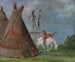 Lodge comanche av buffelskinn - George Catlin — vy av konstverket